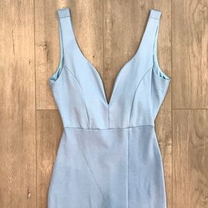 Midi dress with slit